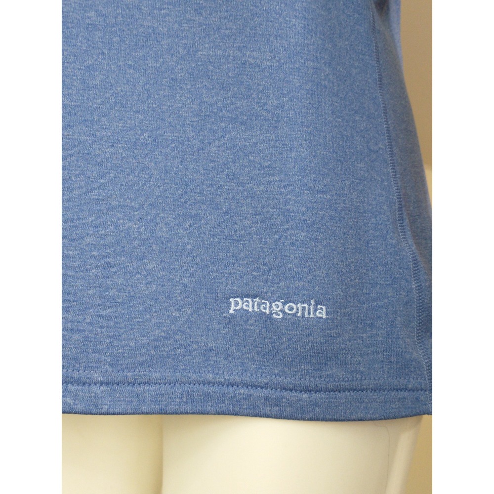 Patagonia R1 Polartec Regulator 1/4 Zip Pullover Blue Grid Fleece Womens Large